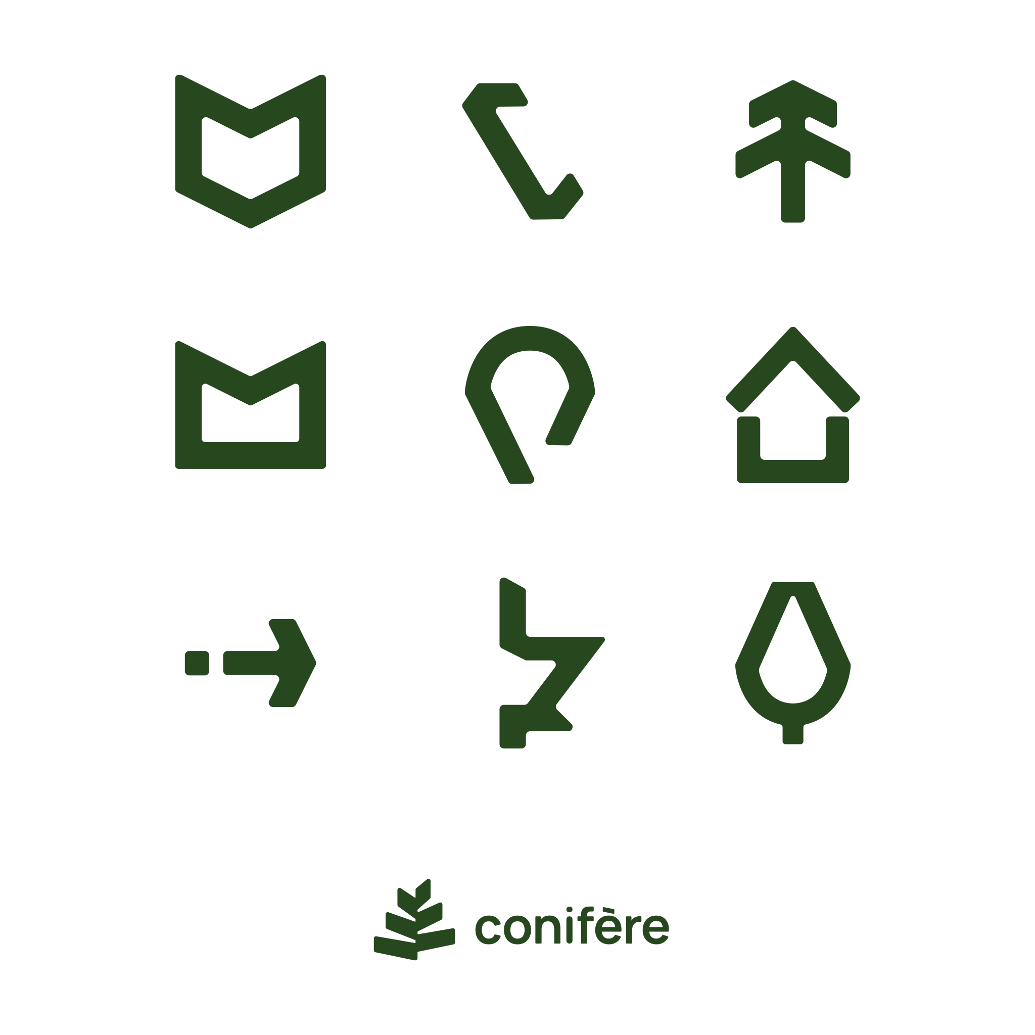 Pictogrammes Conifère